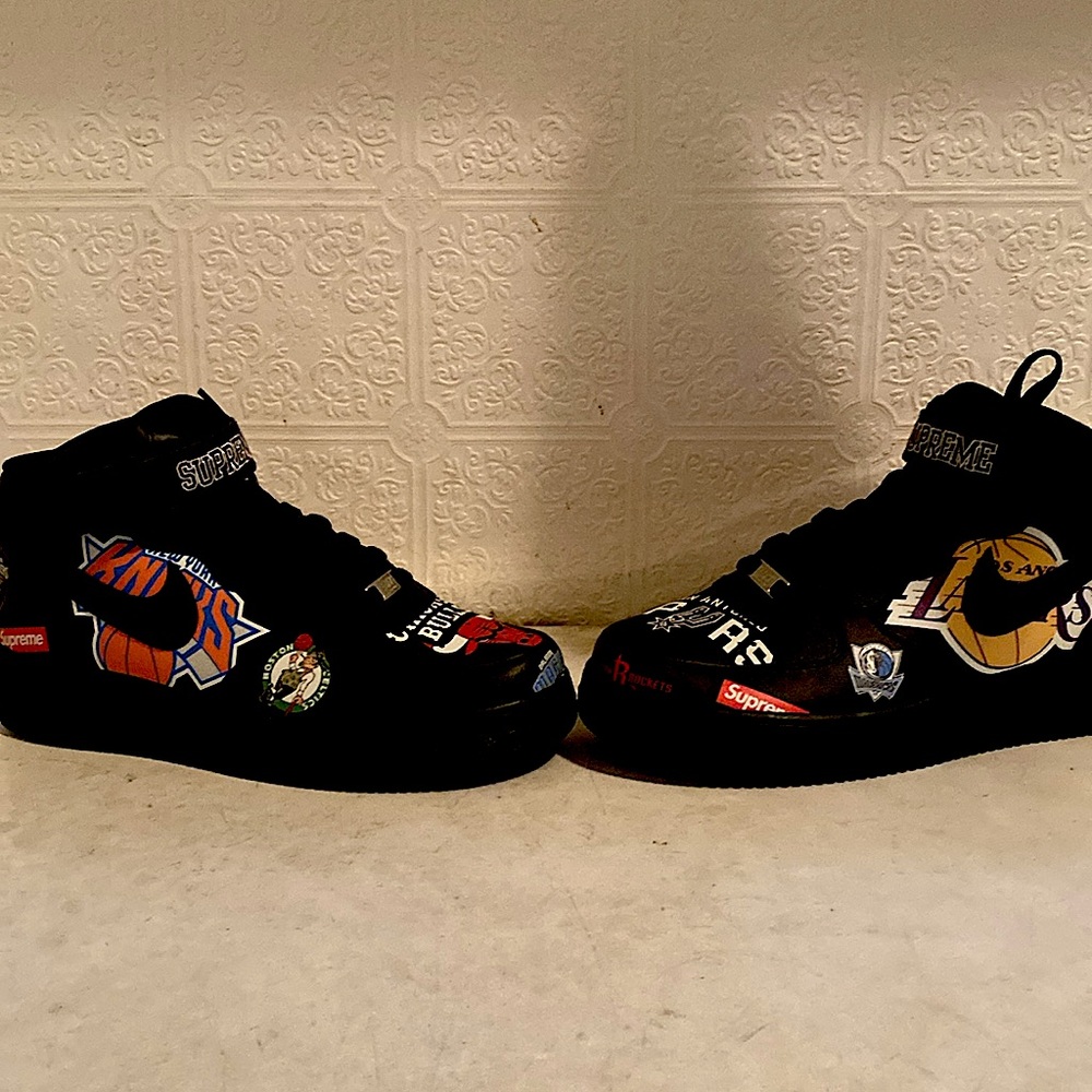Brand new Air Force ones black from supreme no box size 9